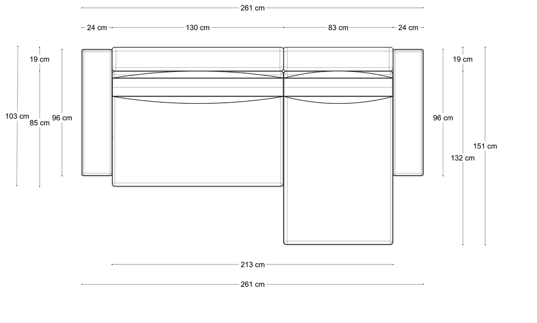 Narożnik Elma Nora – wymiary 4