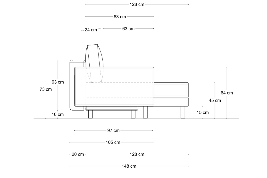 Narożnik Mar Line II – wymiary 2