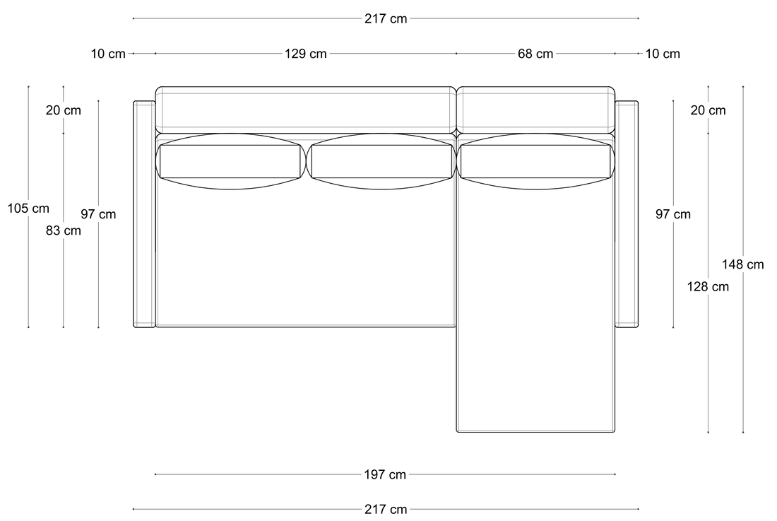 Narożnik Mar Line II – wymiary 4