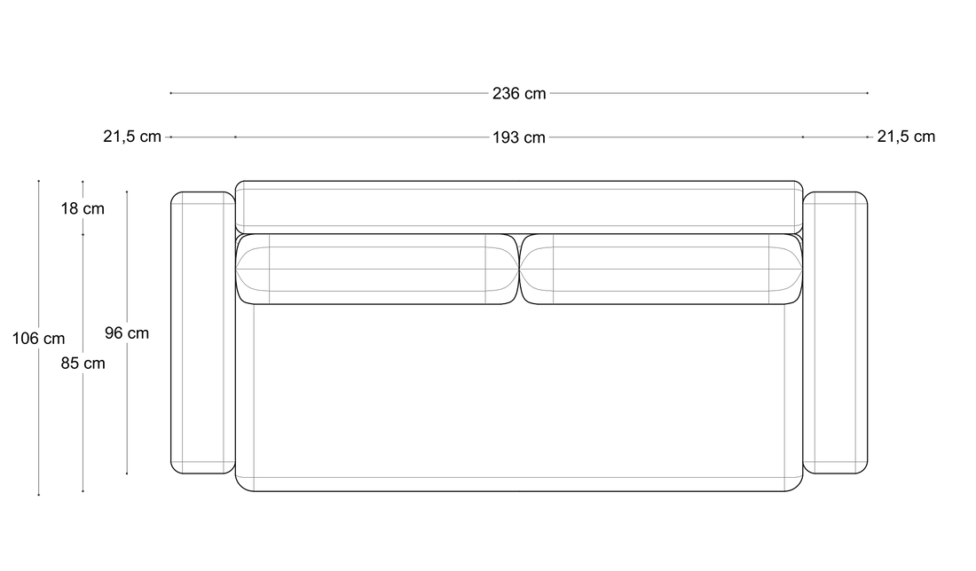 Sofa Elma Nova – wymiary 4