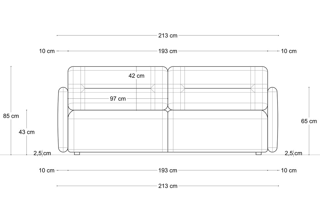 Sofa Elma Sola – wymiary 1