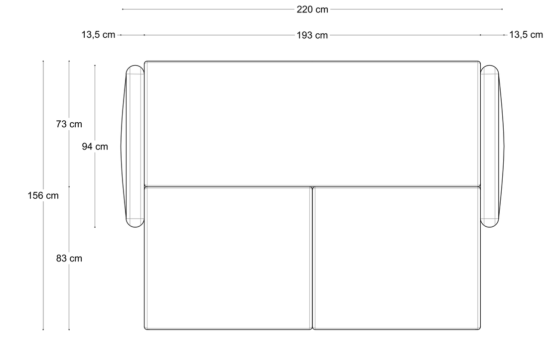 Sofa Elma Vero – wymiary 3