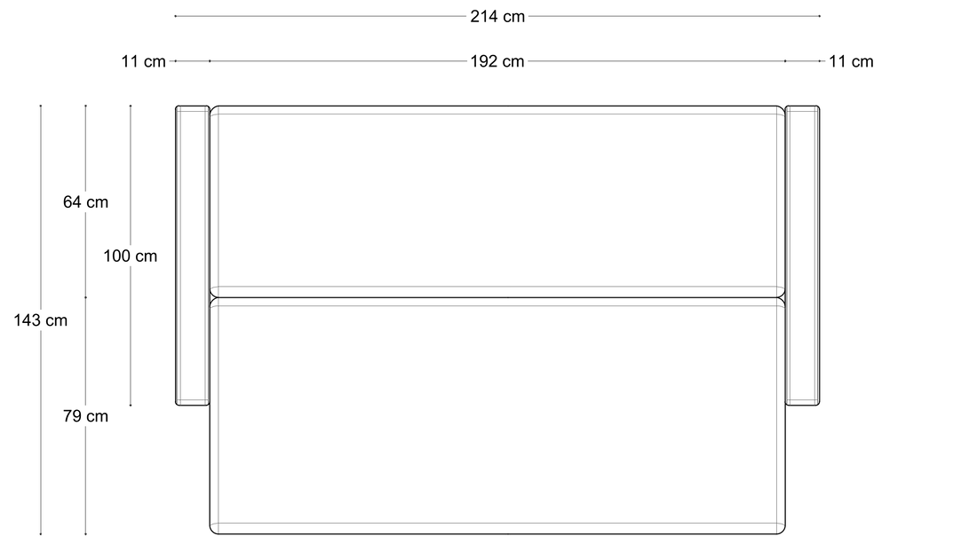 Sofa Mar Line II – wymiary 3