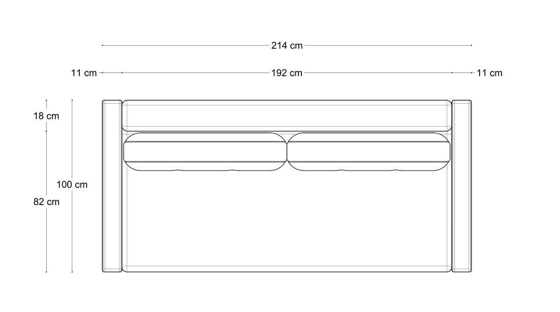 Sofa Mar Line II – wymiary 4