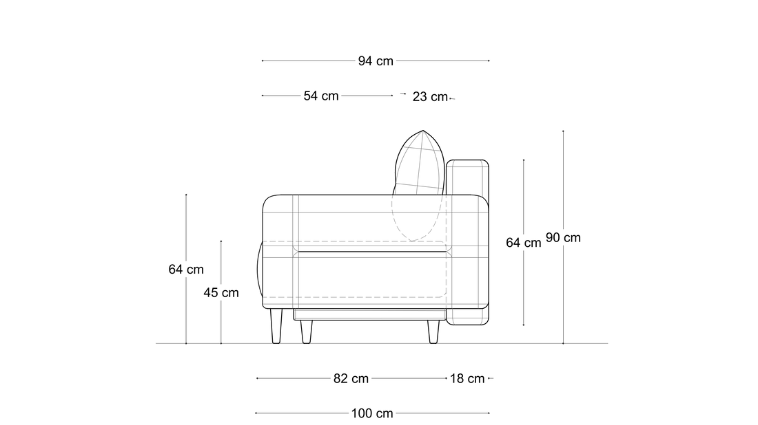 Sofa Mar Lune – wymiary 2