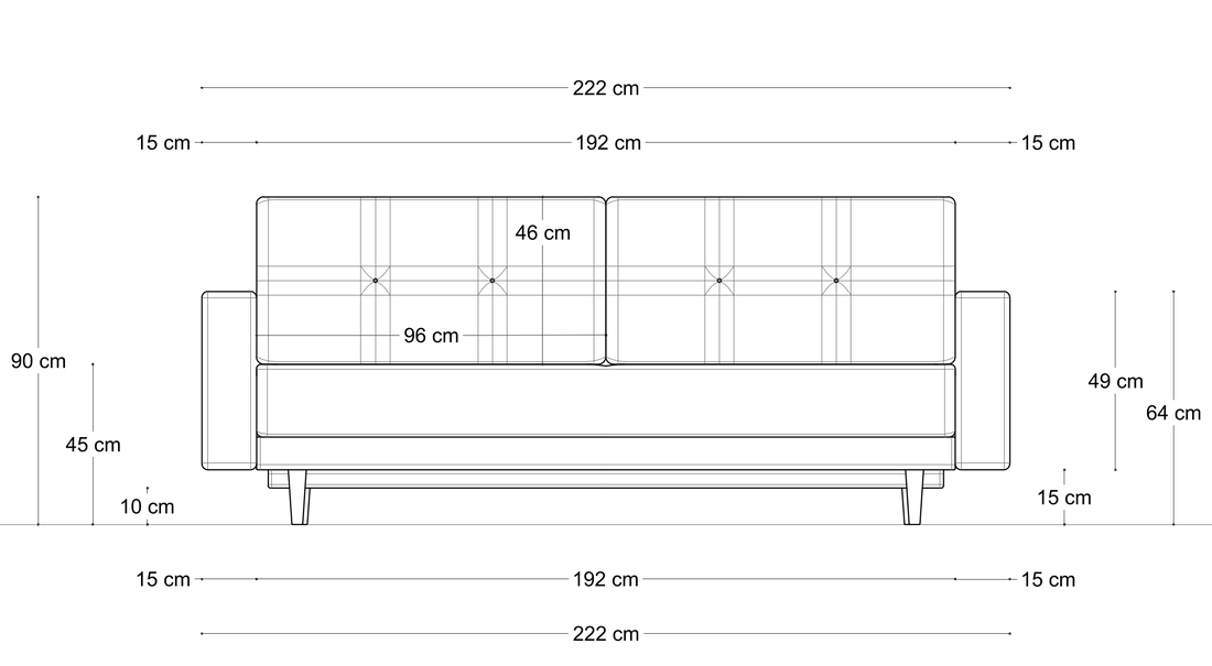 Sofa Mar Manu – wymiary 1