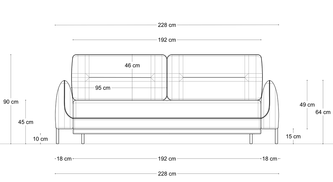 Sofa Mar Styl – wymiary 1