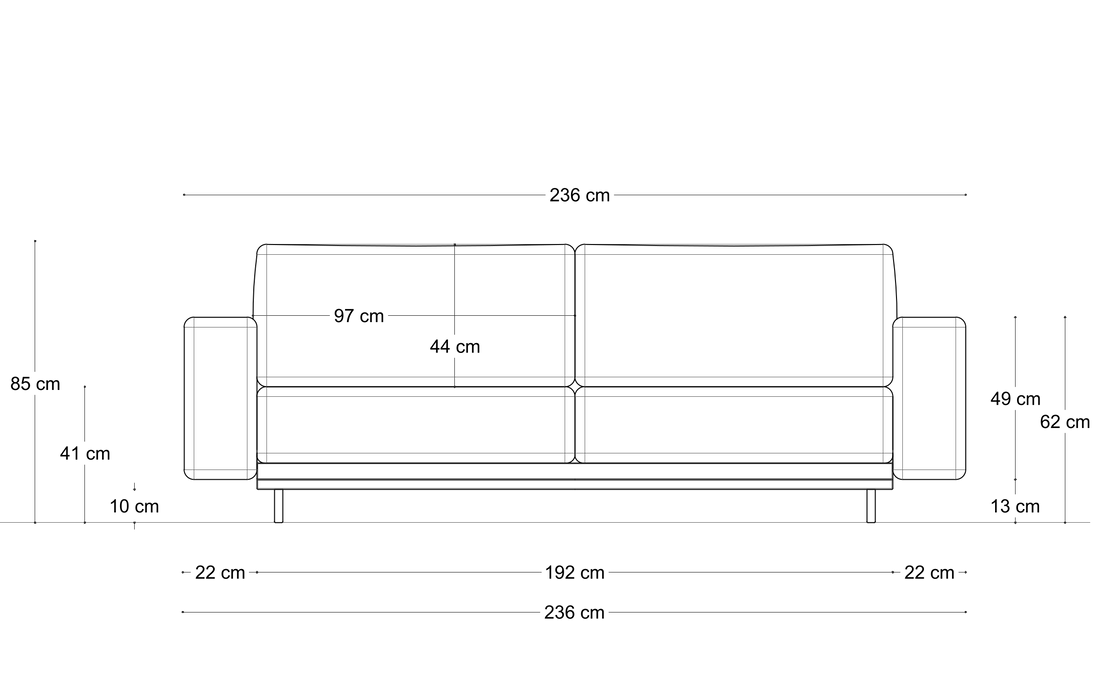 Sofa Nava Argo – wymiary 1